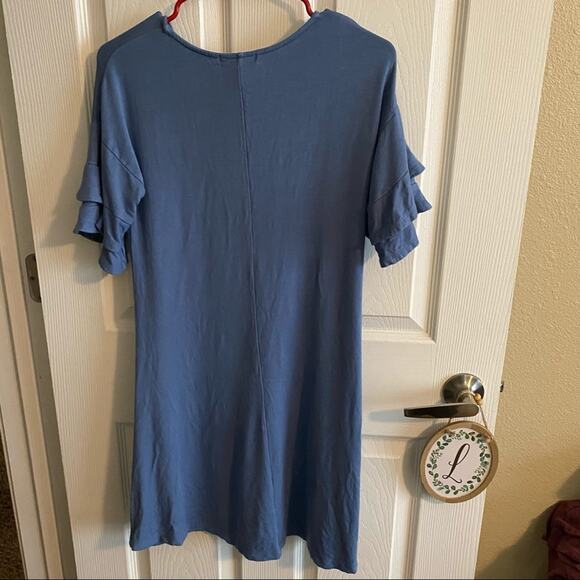 JohnPaulRichard Double Ruffle Sleeve Dress Size Small - Picture 7 of 7